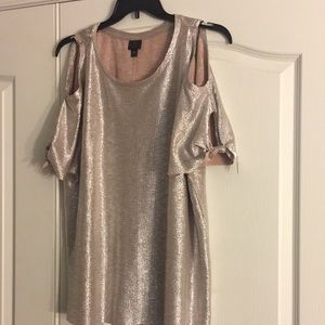 Dazzling cold shoulder blouse